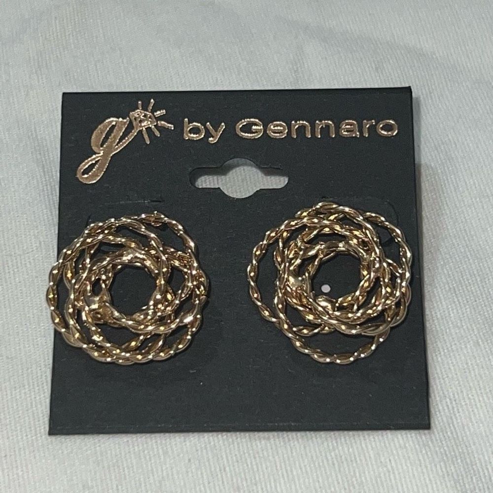 G by Gennaro Gold Tone Wire Knot Earrings